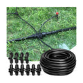 100FT 1/2 Inch Drip Irrigation Tubing with 10 Pack 1/2" to 1/4" Drip Irrigation Fittings, Drip Line Hose & Push-to-Fit