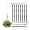 Benvo Hanging Plant Chains Flower Pot Hangers with Clips and Hooks 3 Point Replacement Chain Holders for Baskets Bird Feeders Planters and Other Ornaments (24.8 inch Long)