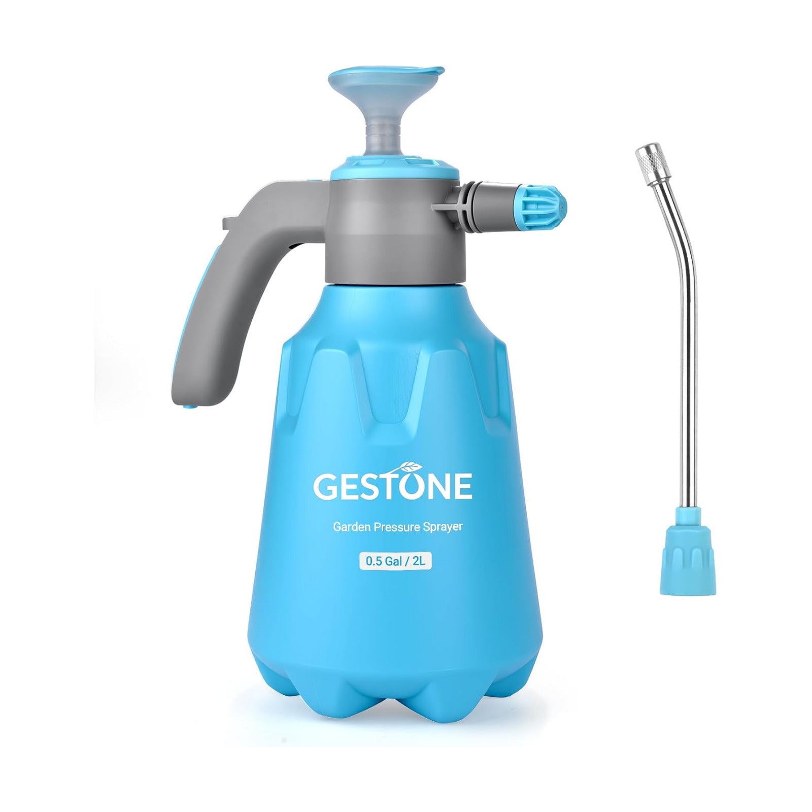 Hand Pump Sprayer 1/2 Gallon, Leak-Proof Plant Mister Spray Bottle | 2L Handheld Garden Pressure Sprayer, Lockable