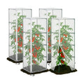 4 Pcs Garden Bird Netting for Square Plant Cage, 59" x 18" x 18" Tomato Cage Garden Net Cover with Zipper, Tomato