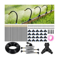 100FT Drip Irrigation System, 1/4" PE Tubing Garden Watering System with 20pcs 360° Bendable Copper Nozzles
