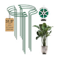 6-Pack 31.5” Plant Support Stakes, Steel Plant Cage & Peony Tomato Hydrangea Cage, Garden Stakes for Outdoor Plants