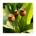 Metal Flowers 3PCS - 24inch Metal Garden Stakes Decorative Yard Art | Rusty Metal Flowers for Outside Lawn Flower Bed