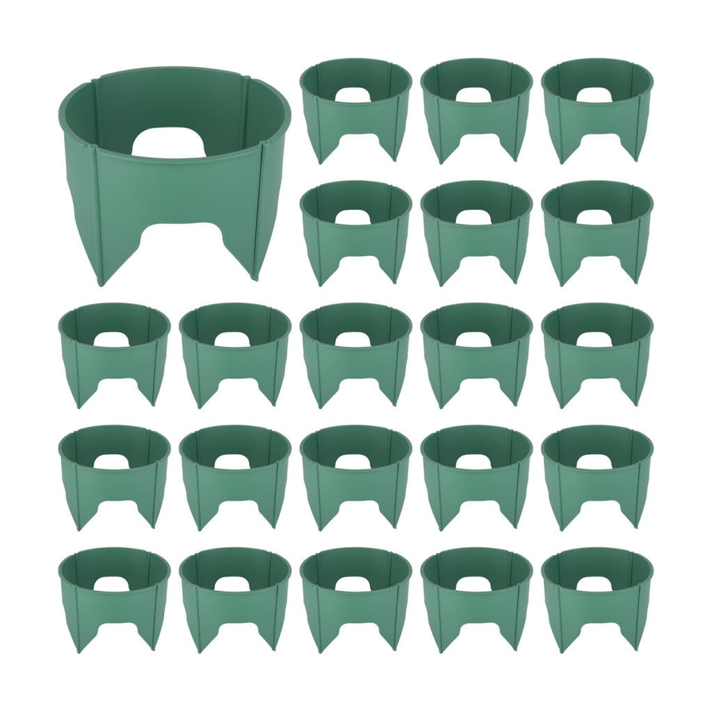 36 Pcs Plant Protector Rings, Plastic Planting Grow Rings, Spliceable Protective Round Edging to Isolate Stones &