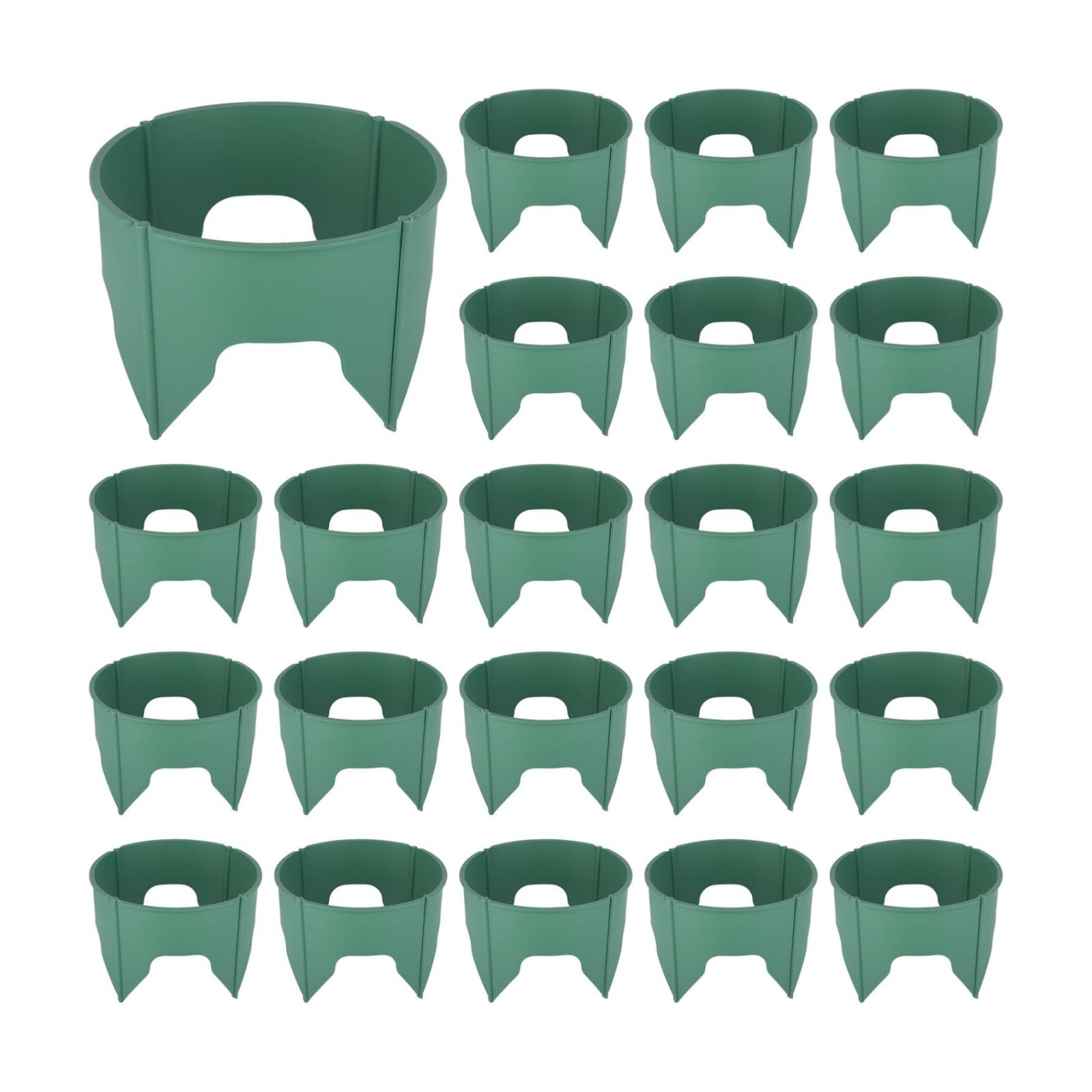36 Pcs Plant Protector Rings, Plastic Planting Grow Rings, Spliceable Protective Round Edging to Isolate Stones &