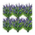 16PCS Artificial Flowers for Outdoors, Fake Lavender Plant, Purple