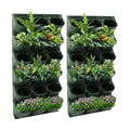 36-Pot Wall Mounted Planter – Vertical Wall Planter with Water Storage Layer, Stackable Flower Pot Holder for Indoor