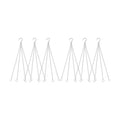 garini 6 Pack, 23 Inch Silver Hanging Baskets Chain, Hanging Chains with Hooks Flower Pot Chain Replacement Plant Hangers for Planters, Bird Feeders and Lanterns