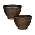 Hollyone Set of 2 Outdoor Planter 11.5 inch Plant Pot Plastic Pots for Plants Planters for Outdoor Indoor Plants with