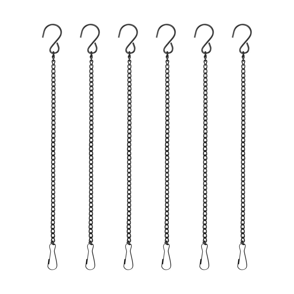 M METERXITY 6-Pack Chain for Hanging Plants 30cm/12in Iron Black