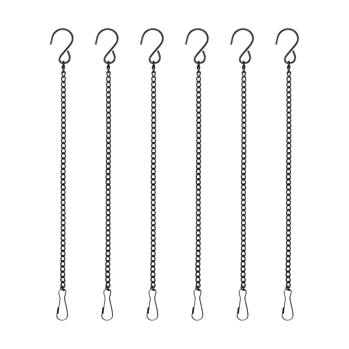 M METERXITY 6-Pack Chain for Hanging Plants 30cm/12in Iron Black