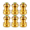 Hotop 6 Pack Big Shot Brass Hose Nozzle Adjustable Twist,3/4 Inch | Threaded Connector for Garden Hose, Heavy Duty