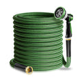 Garden Hose 50 FT-Triple-layer pipe, Water Hose with solid Aluminum Fittings, Ultra-Lightweight and Flexible
