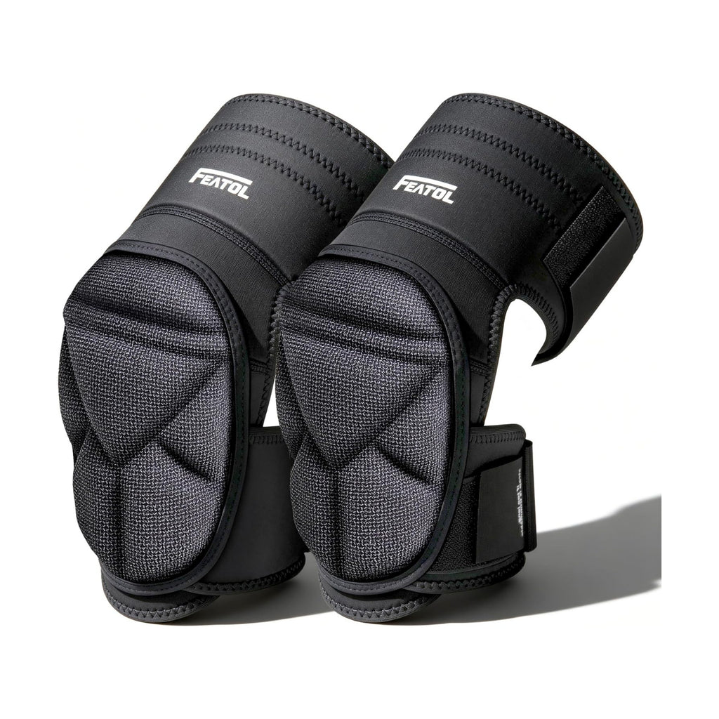 FEATOL Gardening Knee Pads for Women Men, Soft Foam Cushioning & Wear-Resistant Kneepads, Non-Slip Floor-Safe