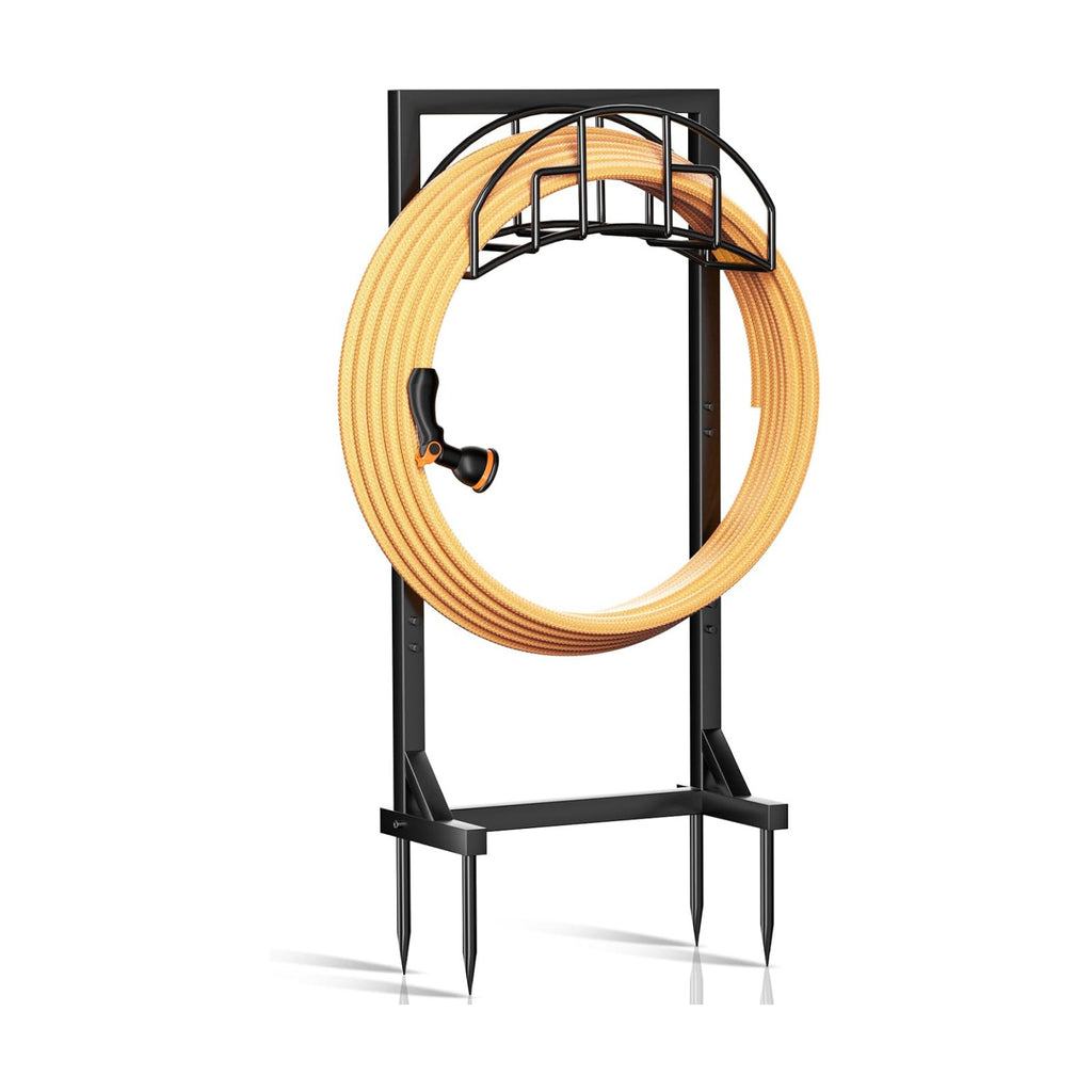 Garden Water Hose Holder for Outside | Detachable, Heavy Duty, Freestanding Hanger Stand, Hold Up to 150FT, Metal stand