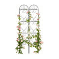 2 Pack Garden Trellis, Metal Trellis for Outdoor Climbing Plants | Sturdy Plant Support Frame for Roses, Vines &