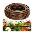 1/4" Drip Irrigation Tubing with 6" Emitter Spacing, (100 Ft Roll) Hydroponics Dripline with Built-in 0.5 GPH Dripper