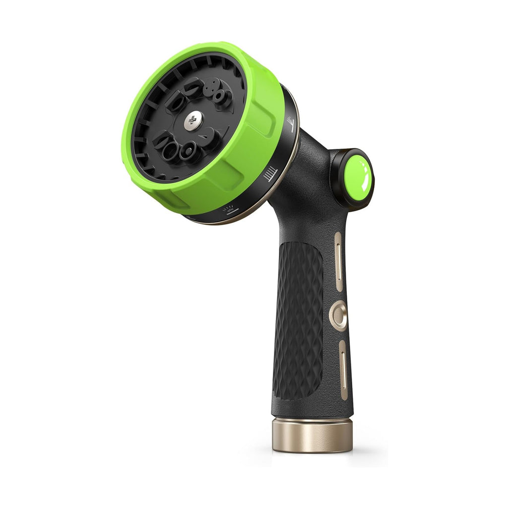 RAINPOINT Garden Hose Nozzle Heavy Duty - 100% Metal Thumb Control Spray Nozzles for Garden Hose High Pressure, 10
