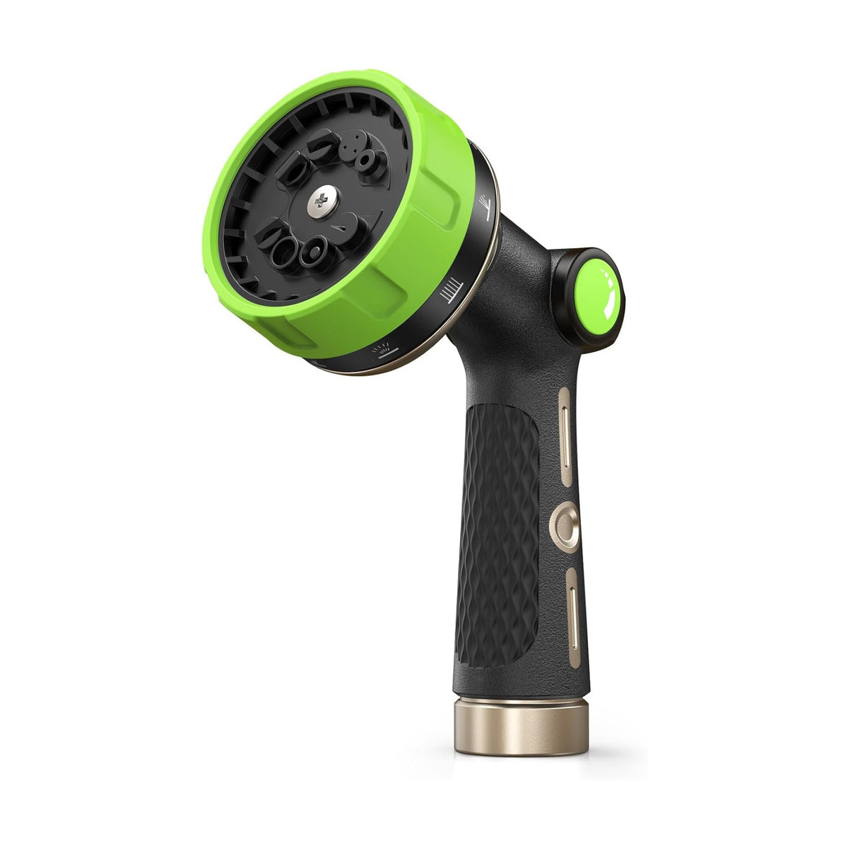 RAINPOINT Garden Hose Nozzle Heavy Duty - 100% Metal Thumb Control Spray Nozzles for Garden Hose High Pressure, 10