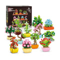 BIZNESMEN 12 Pack Succulent & Flower Building Block Set, 1255 PCS Botanical Garden DIY Kit - Creative STEM & Desk Decor