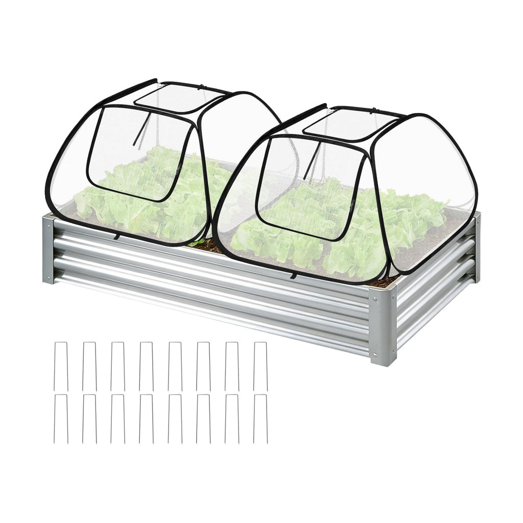 2 Pack Garden Covers for 6x3ft Raised Beds | Freeze Protection Greenhouse Cover for Raised Garden Beds Protecting