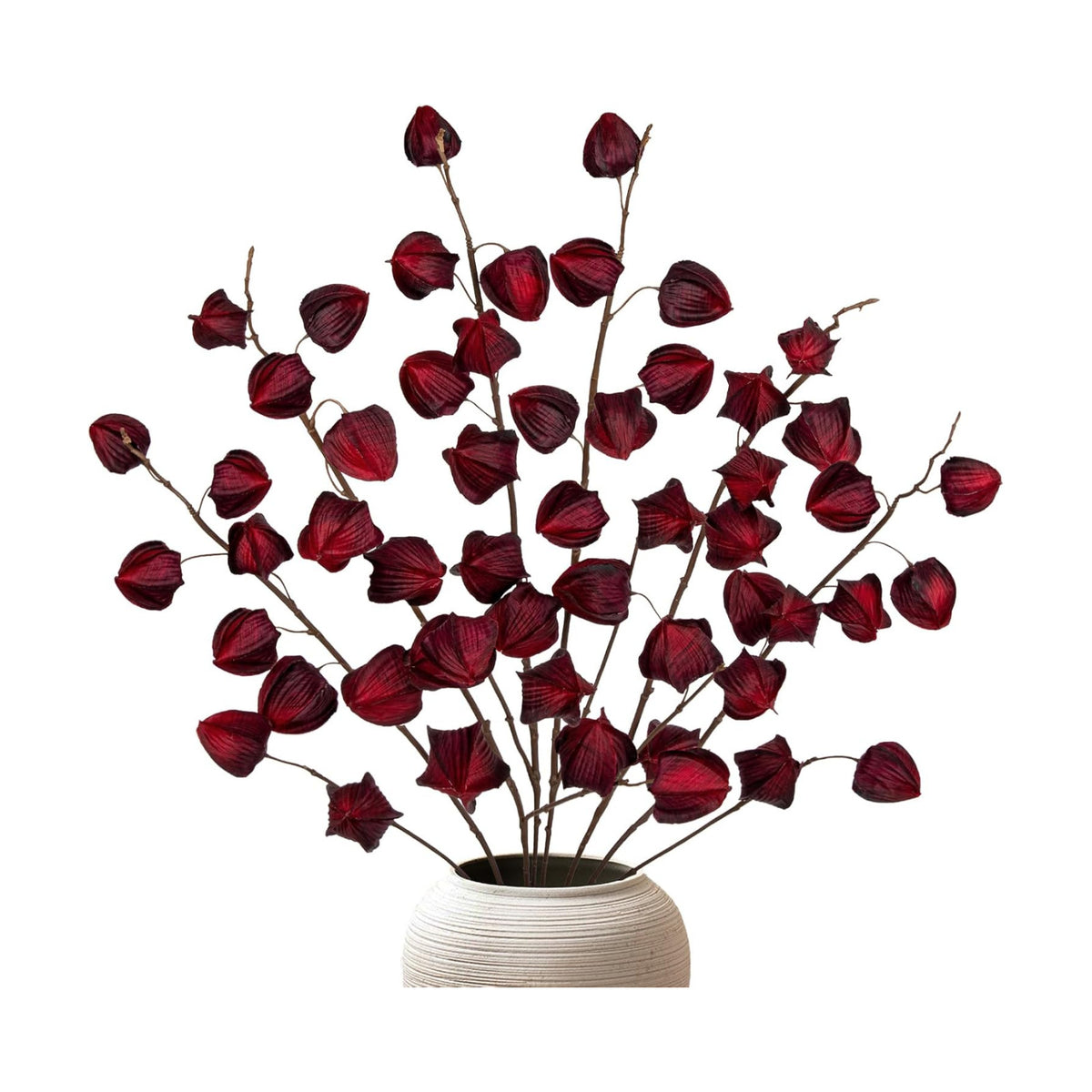 29.5" Fall Physalis Branches Faux Red Berry Stem Artificial Flower for Vase