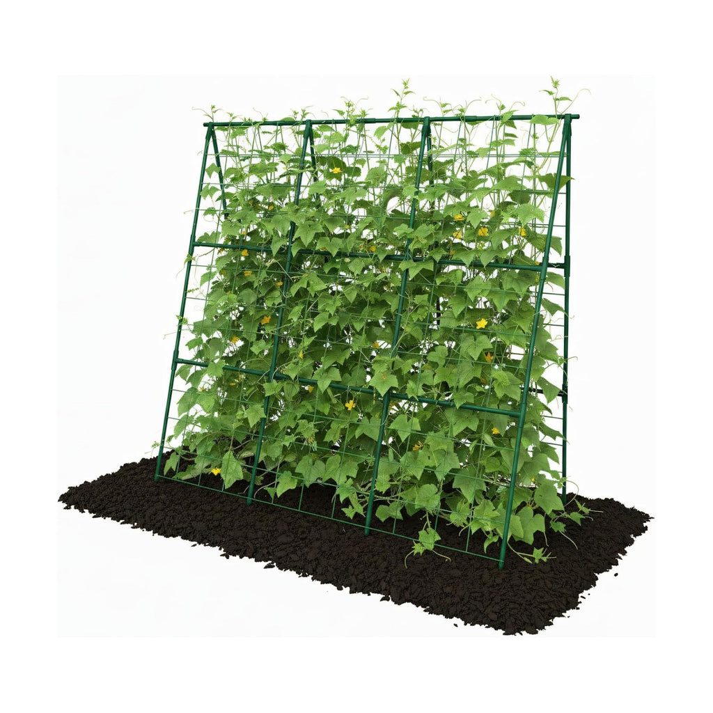 Cucumber Trellis - 49.4"*49.4" Metal Garden Trellis for Climbing Plants, Garden Trellis with Plastic-Coated Steel Pipe