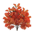 Faux Oak Leaf Branches with Acorns, 2Pcs Fall Stems for Vase, Burnt Orange
