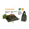 Fiskars 17.5" x 17.5" Foldable Planting Mat for Indoor Gardening | Repotting Mat and Potting Tray with Snap-Up Sides