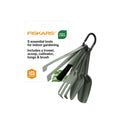 Fiskars 5-Piece House Plant Cultivating Tool Set for Indoor Gardening | Nesting Trowel, Soil Scoop, Cultivator, Tongs &