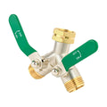 Love Is War 2 Way Y Garden Hose Splitter, 3/4" GHT Thread Brass Hose Connector, High Flow Outdoor Faucet Splitter for