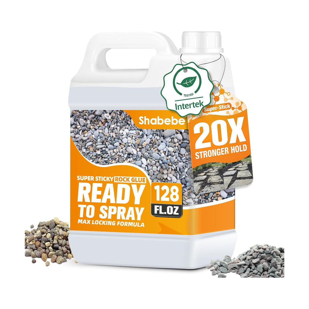 Rock Glue for Landscaping 1 Gallon, Ready-to-Use Gravel Binder for Pea Gravel & Small Stones, Fast-Drying Landscape