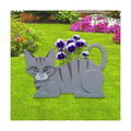 Blue Cat Planter Pots, Animal Shaped Flower Pot | Cute Plant Gift for Women and Pet Lovers, Indoor Outdoor Garden Home