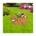 Orange Cat Planter Pots, Animal Shaped Flower Pot | Cute Plant Gift for Women and Pet Lovers, Indoor Outdoor Garden