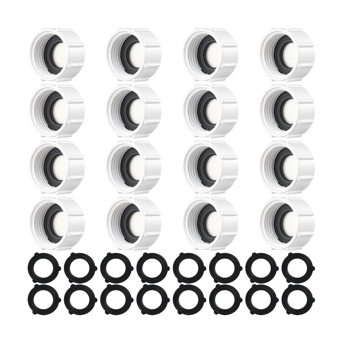 Mudder 16 Pcs Garden Hose Caps, 3/4 Inch GHT Sprinkler Cap,White