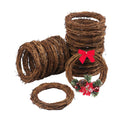 18 Pcs 6 Inch Natural Grapevine Wreath Set, Natural Rattan Wreath,Hand-Woven 6 Inch Vine Branch Wreaths, Perfect for DIY Crafts, Christmas Decorations, and Wedding Supplies