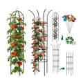 100% Metal 2 Pack Obelisk Garden Trellis 6.6 Ft Plant Support for Climbing | Flowers Stands,Rose Bush Round Trellis for