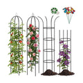 100% Metal 2pc Obelisk Garden Trellis 6.6 Feet Tall Sturdy Plant Support | Climbing Vines and Flowers Stands,Upgrade