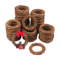 35 Pcs 4 Inch Natural Grapevine Wreath Set, Natural Rattan Wreath,Hand-Woven 4 Inch Vine Branch Wreaths, Perfect for DIY Crafts, Christmas Decorations, and Wedding Supplies