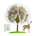 2 Packs 10x10FT Fruit Tree Netting with Zipper, 60-Mesh PE Pest Barrier | Fruit tree protection bag, Netting for
