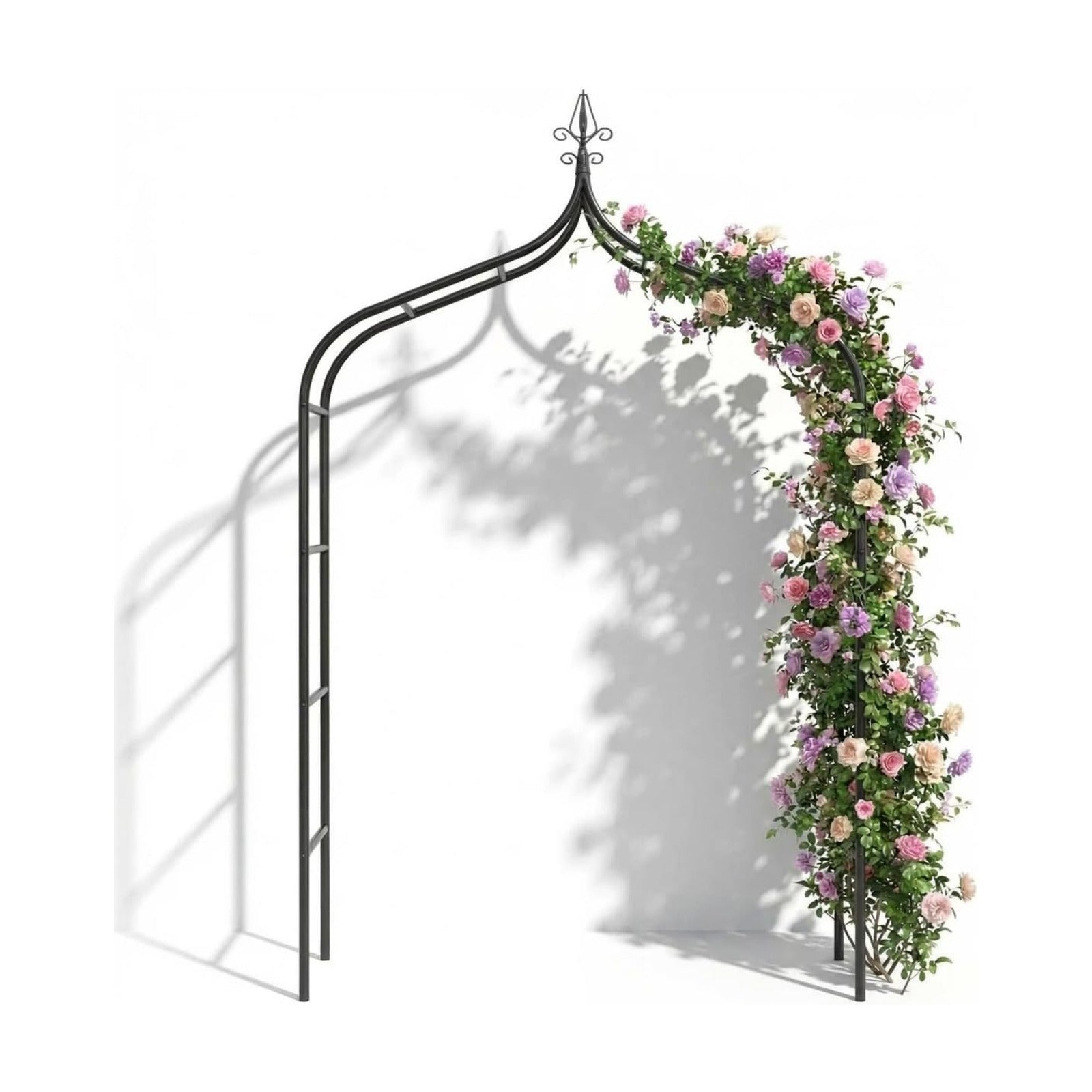 Thick Gothic Pointed Metal Garden Arch Rust-Proof for Climbing Vines Roses | 8.5 ft H x 4.8 ft W, 16mm Steel Tube Arbor