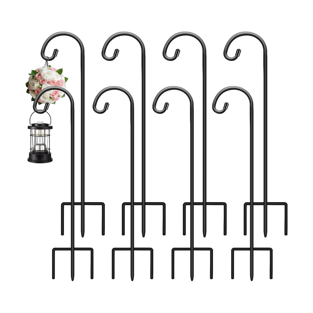 Gtongoko 24 Inch Shepherd Hooks for Outdoor 8 Pack,Garden Hooks for Hanging Plants, Lanterns, Solar Lights, Mason Jars
