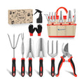 Yesker Gardening Tools 9-Piece Heavy Duty Garden Tool Set Gardening Supplies Gifts for Women Men Gardening Hand Tool