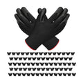 72 Pairs Gardening Gloves for Men Women Rubber Coated Breathable Garden Gloves Black