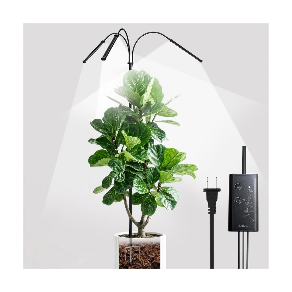 SANSI Grow Light for Indoor Plants, LED Plant Lights for Indoor Growing | 3 Head Full Spectrum 79"-90" Height