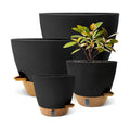 12"/10"/9"/8" Self Watering Pots with Visual Water Window,Extra Large Self Watering Plant Pots with Drainage Holes &