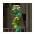 Hummingbirds Solar Wind Chimes Outdoor,Color Changing LED Dangler Mobiles