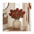 Briful 3PCS Faux Fall Flowers 22.8in Burnt Orange Skimmia Spray Artificial Flower Branches Fake Fall Skimmia Stems for Autumn Home Vase Floral Arrangement Wedding Party Decor