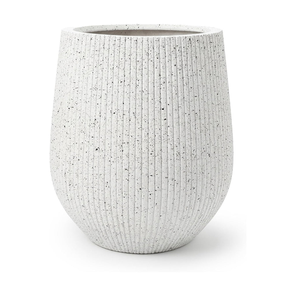 DTY Signature Mount Wilson Modern Indoor Outdoor Fiberstone Tapered Planter, Lightweight, Weather Resistant Garden Pot