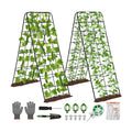 2 Pack Heavy Duty Cucumber Trellis 43.3’’x15.7’’ A-Shaped Garden Trellis | Metal Plant Support with Twist Tie and Clips